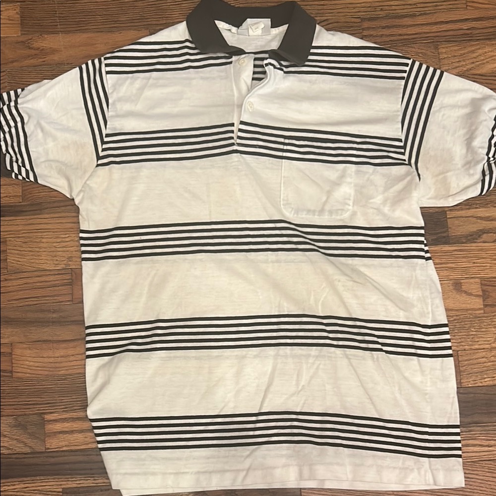 Le Tigre Black and White Polo Shirt with Striking Stripes
